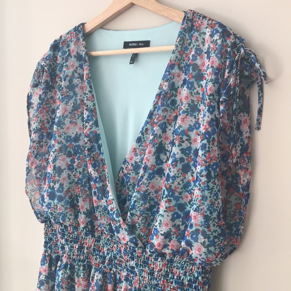 BCBG Paris Flower Ruffle Dress Size XXL - Picture 3 of 14